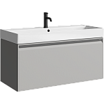 AQWELLA Pure подвесная тумба под умывальник 100 см, цвет светло-серый матовый